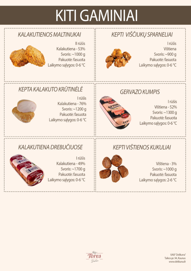 TORES MESOS GAMINIAI